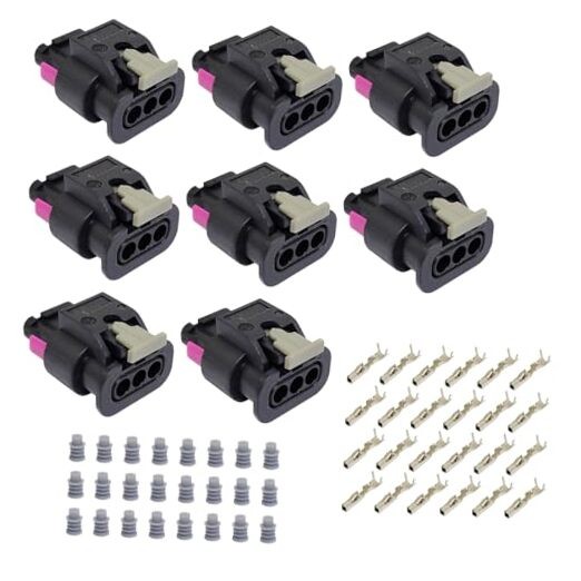 8x 3 Pin Parking Sensor Connection Plugs Pigtail Plug Adapter Replacement OEM: