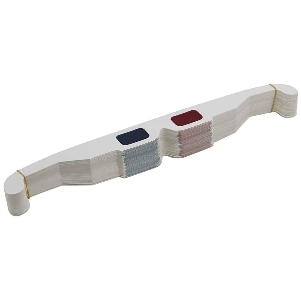 White Frame Anaglyph 3D Glasses 50 Pack