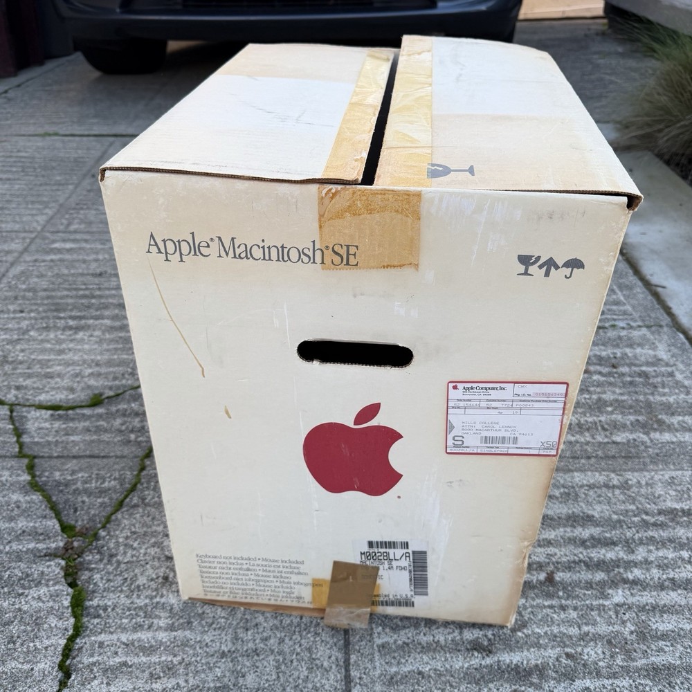 Apple Macintosh SE Original Box Vintage Computer Packaging Only EMPTY Display