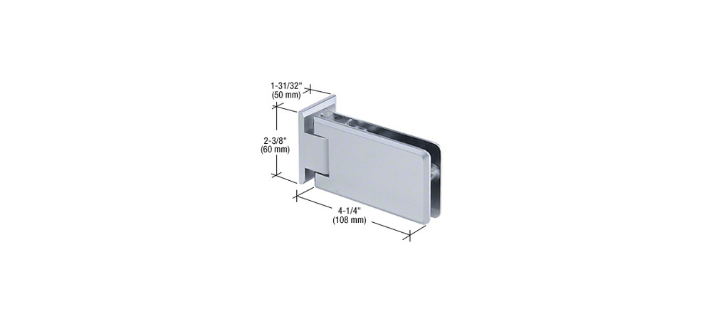 CRL GRA044SC Satin Chrome Grande 044 Series Wall Mount Offset Back Plate Hinge
