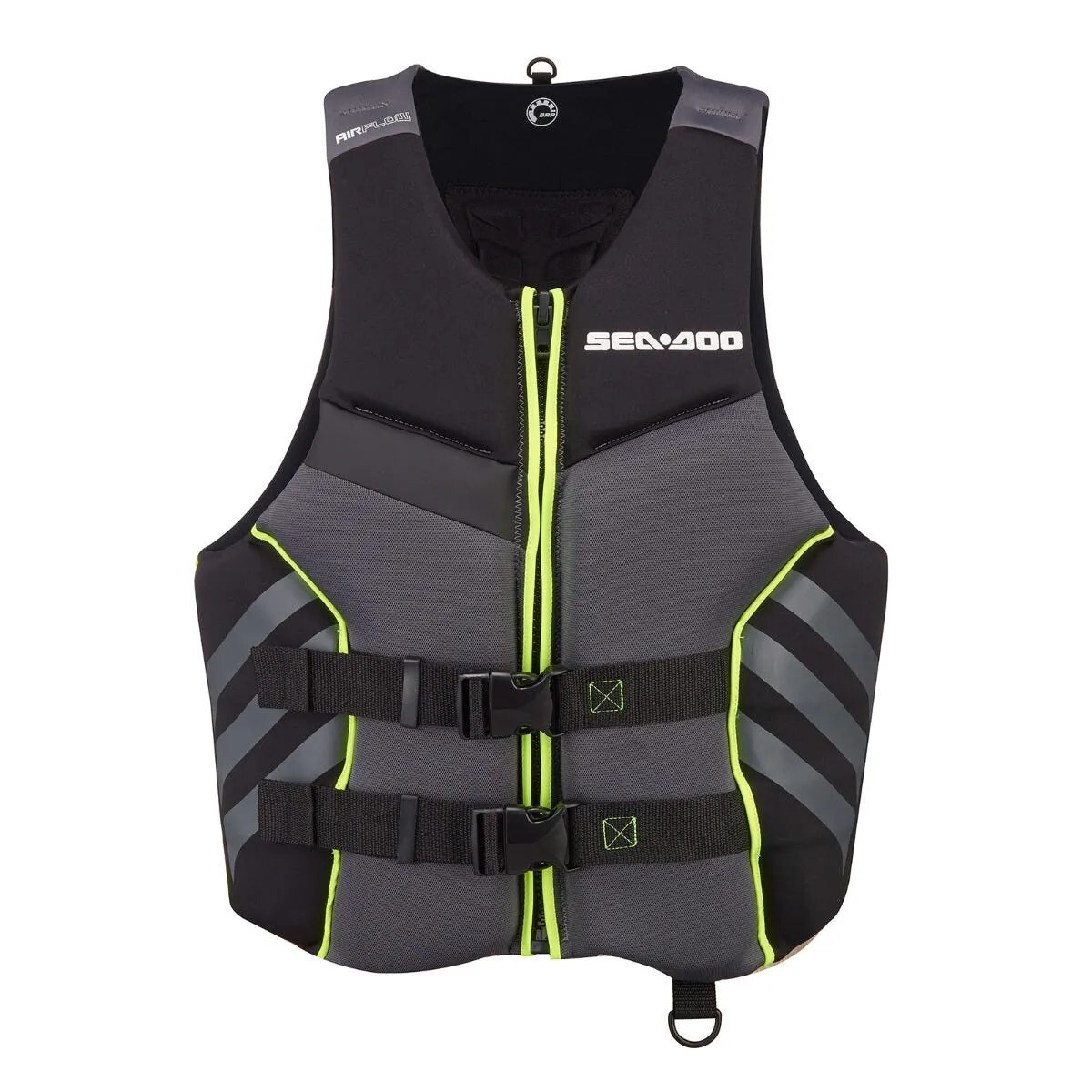 Sea-Doo OEM Airflow PFD Life Jacket Vest XX-Large XXL Black/High Viz 2859381490