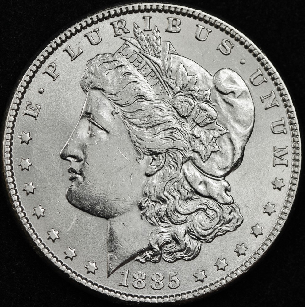 1885 Morgan Silver Dollar.  B.U.  (Inventory A)