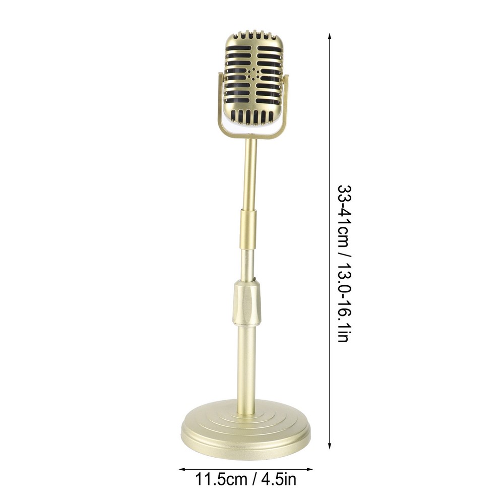 Simulation Old Fashioned Microphone Model With Stable Base And Support Rod