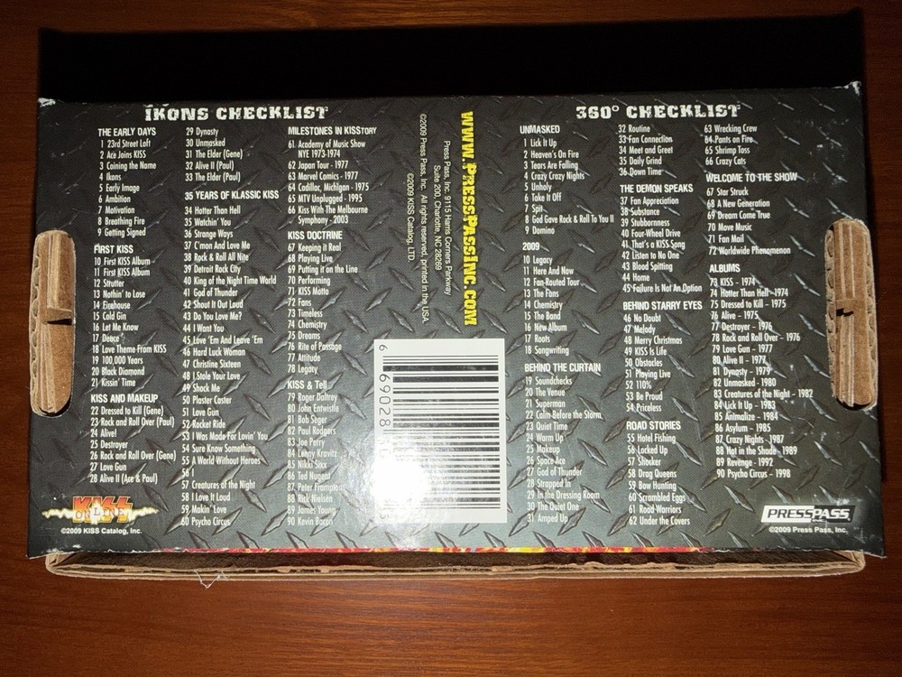 Kiss Trading Card Set