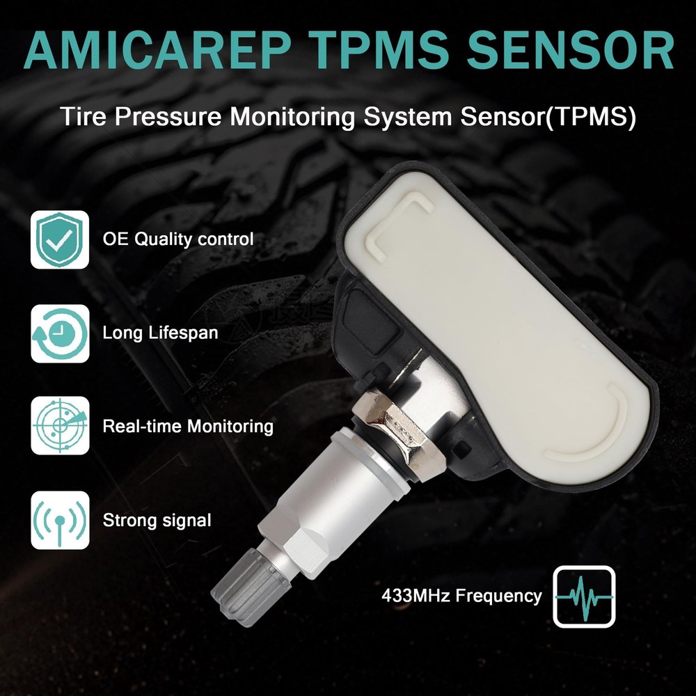 TPMS Tire Pressure Sensors 433MHz Programmed TPMS Sensor Compatible with Merc...