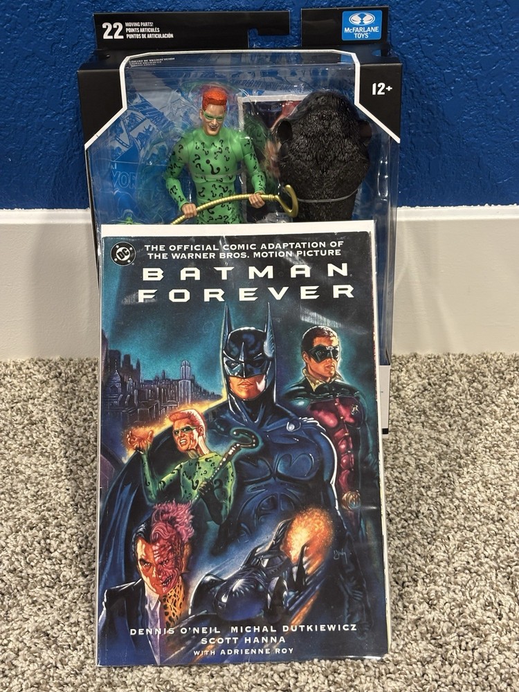 DC Multiverse Batman Forever Riddler Figure & Comic Bundle