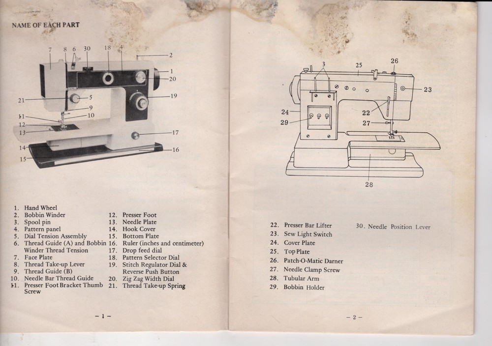 Sewing Machine Instruction Booklet Model L-22