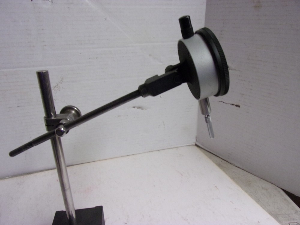 STARRETT #659 Magnetic Base & Post Assembly w/#25-145 Dial Indicator Used