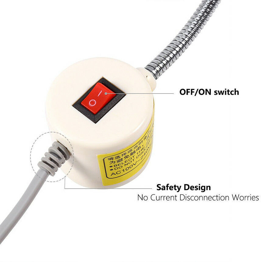 30 LED Sewing Machine Light US PLUG Gooseneck Working Lamp With Magnetic Base