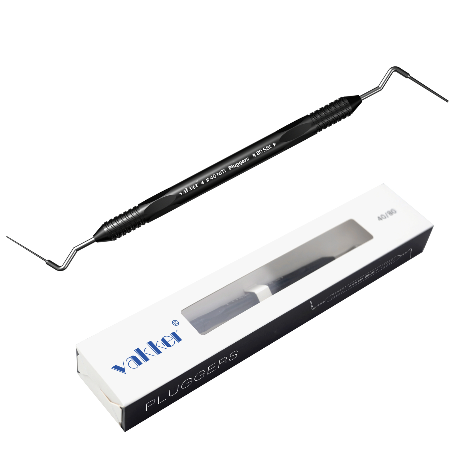 Vakker Dental Endo Condenser Gutta Percha Tips NITI Stainless Hand Plugger Set