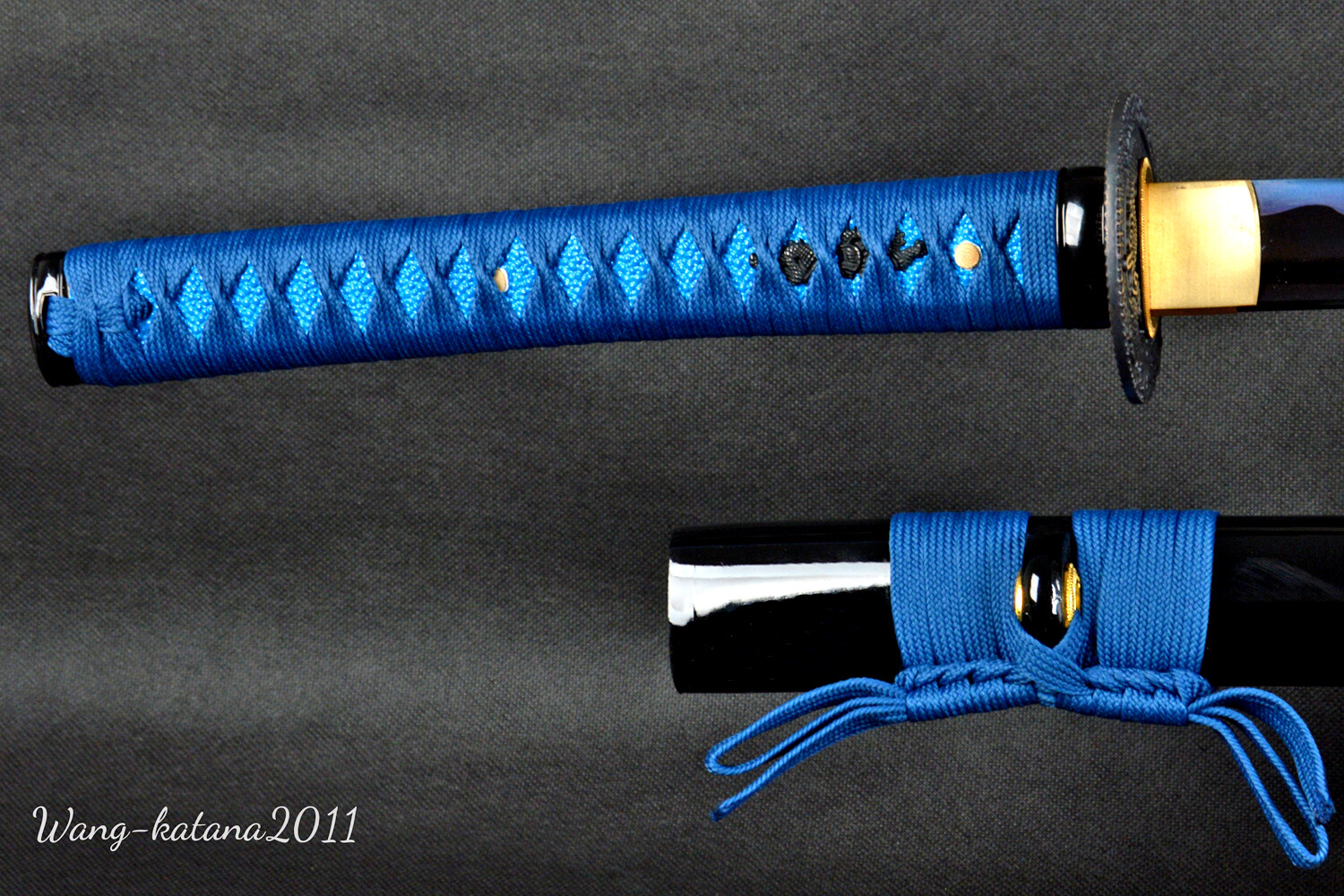 All Blue Katana 1095 Steel Battle Ready Japanese Samurai Sharp Functional Sword