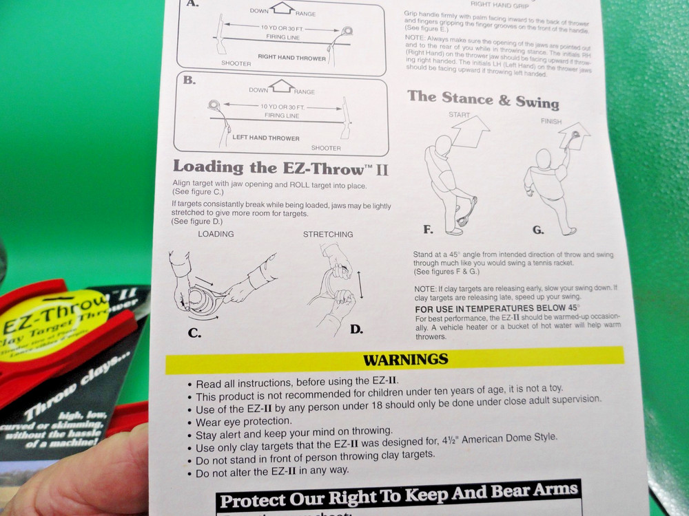 (3pcs.)EZ-THROW II CLAY TARGET THROWERS RIGHT HAND