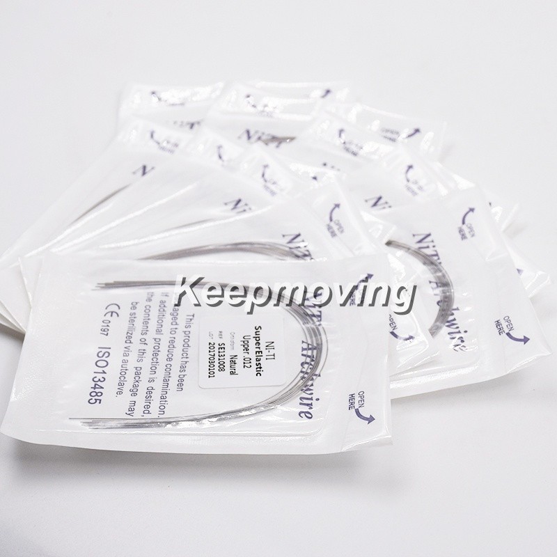 Dental Orthodontic Arch Wire Super Elastic Niti Round Rectangular Natural Form