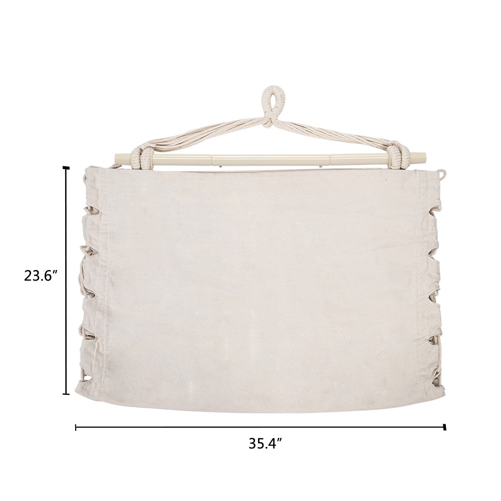 Hammock Swing Chair Hanging Rope Chair Portable Porch Seat for Picnic /w Pillows