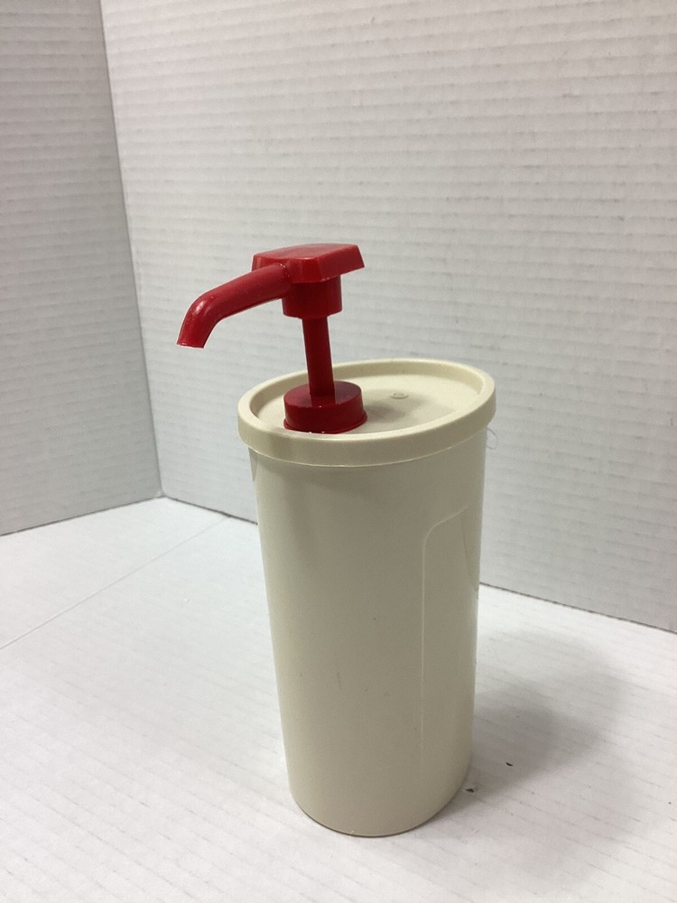 Tupperware Vintage Ketchup  Pump Dispenser Container