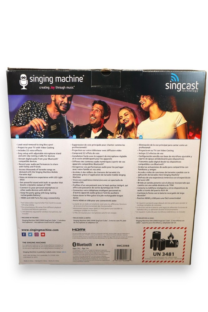 The Singing Machine Cube Casting Karaoke With Microphone (SMC2068)™