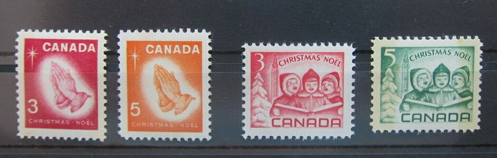 Canada, Christmas and Praying hands set, 4 stamps , MNH