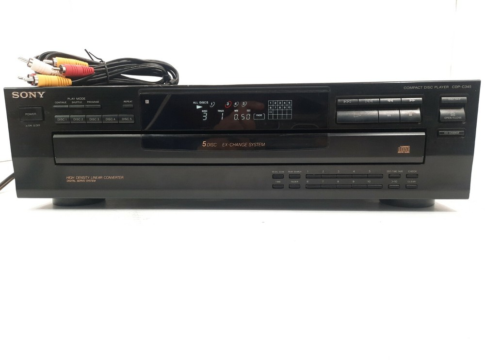 Sony Compact Disc Player CDP-C345 5 DISC CD Changer ■S■Tested Working■S■