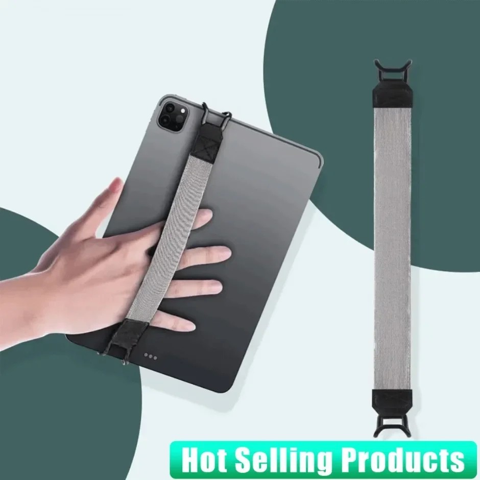 Universal Tablet Hand Strap Holder – iPad 9.7/10.5” Leather Grip Security