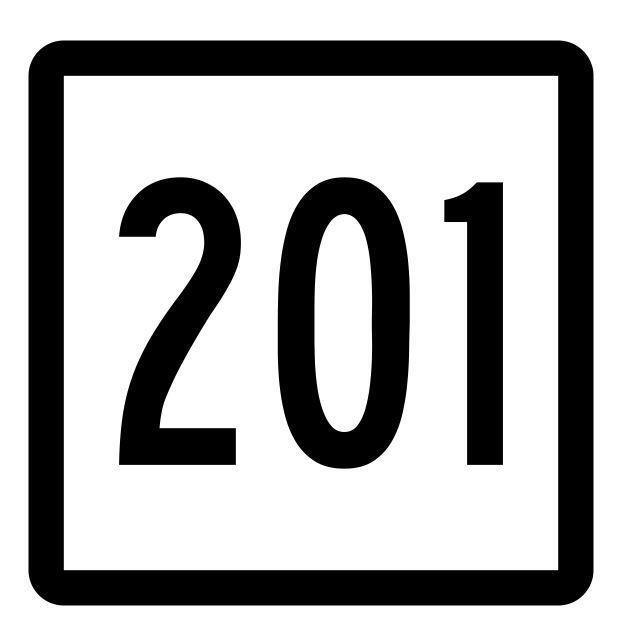 Connecticut State Highway 201 Sticker Decal