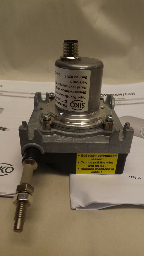 SIKO Wire-actuated encoder SG31 3000 mm & Absolute encoder WV36M/CAN
