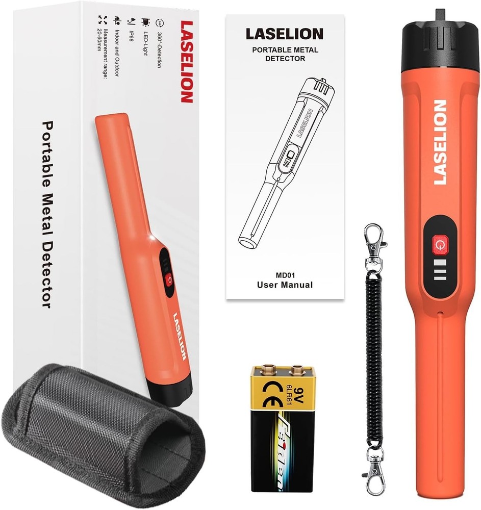 Metal Detector Pinpointer, Handheld Pin Pointer Wand Professional IP68 Fully