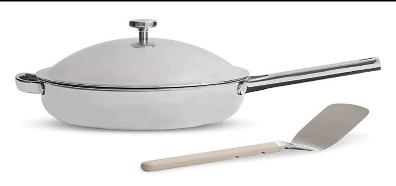 Our Place Titanium Always Pan Pro Chrome  2.96 Qt / 2.8 L Chrome W Spatula