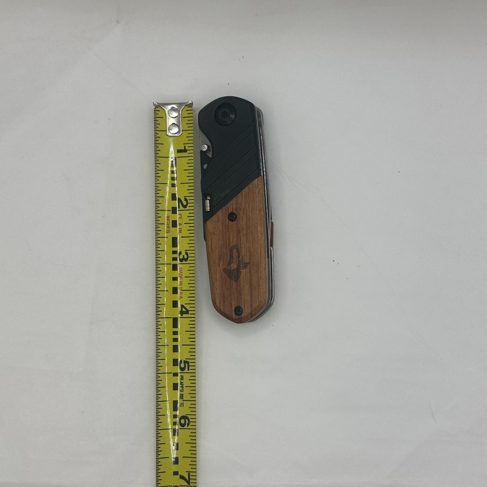 Husky Wood Handle Folding Lock-Back Utility Knife