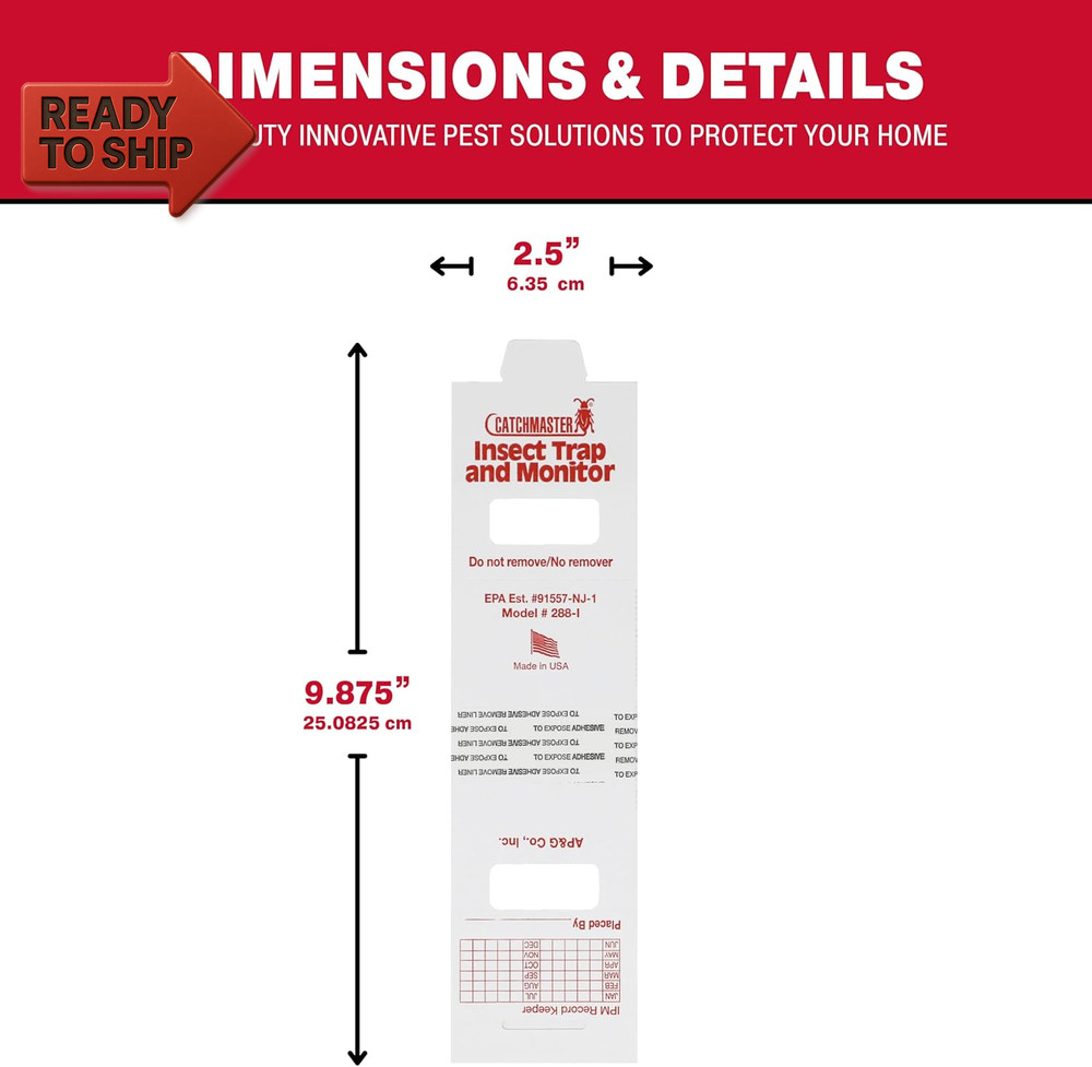 Catchmaster Spider Insect Glue Traps 30 Pack 10 Sheets Adhesive Cockroach Kill
