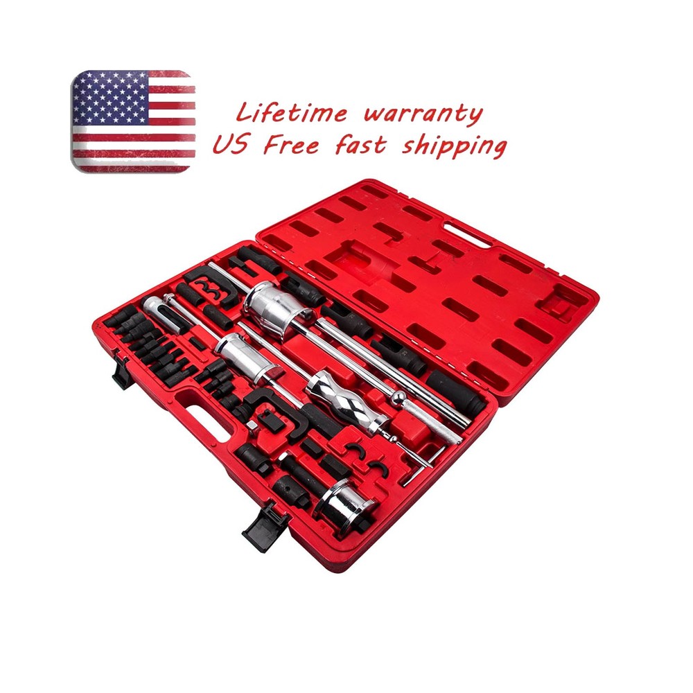 Auto Truck Diesel Injector Extractor Slide Hammer Puller Adapter Full Tool Sets