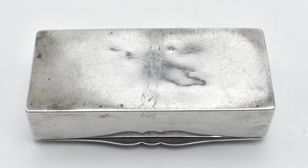 Antique Victorian Solid Silver Snuff Box Trinket Box Cherubs 1885
