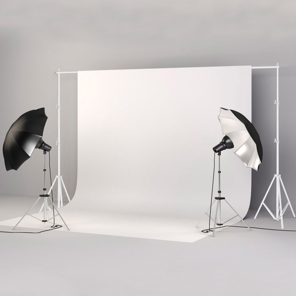 Heavy Duty Adjustable Photo Video Studio Backdrop Support Stand Set