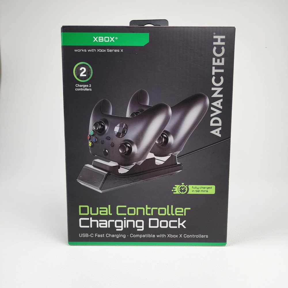 Advantech Xbox Series X Dual Controller Charging Dock USB–C-Black-Fast Charge