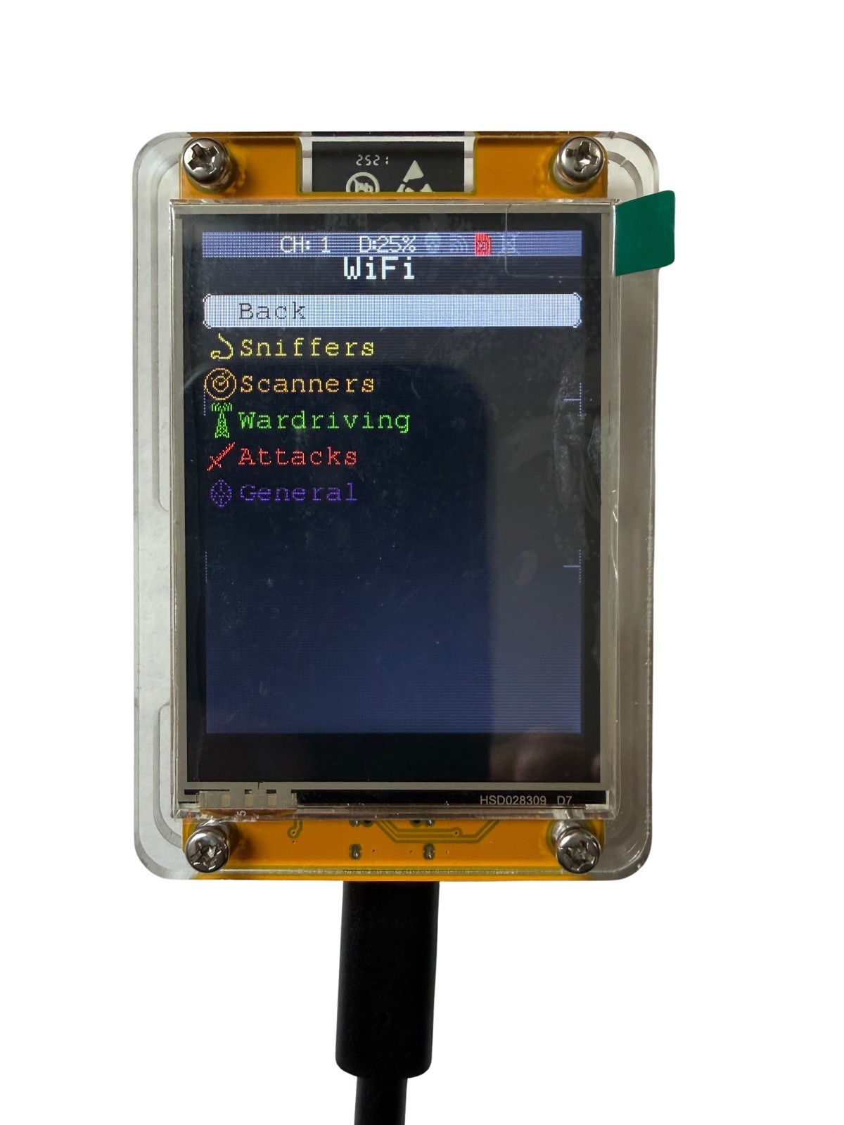 ESP32 CYD Marauder WiFi Bluetooth Sniffer Touch Screen w/ Case (NEW UPDATE)