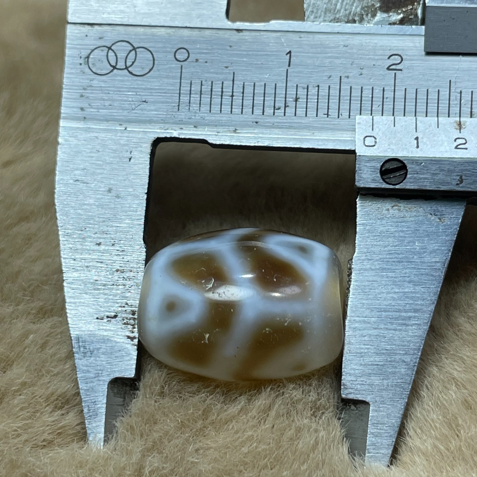 Ancient Tibetan DZI Beads Old Agate Turtle Shell Longevity Amulet Pendant #4698