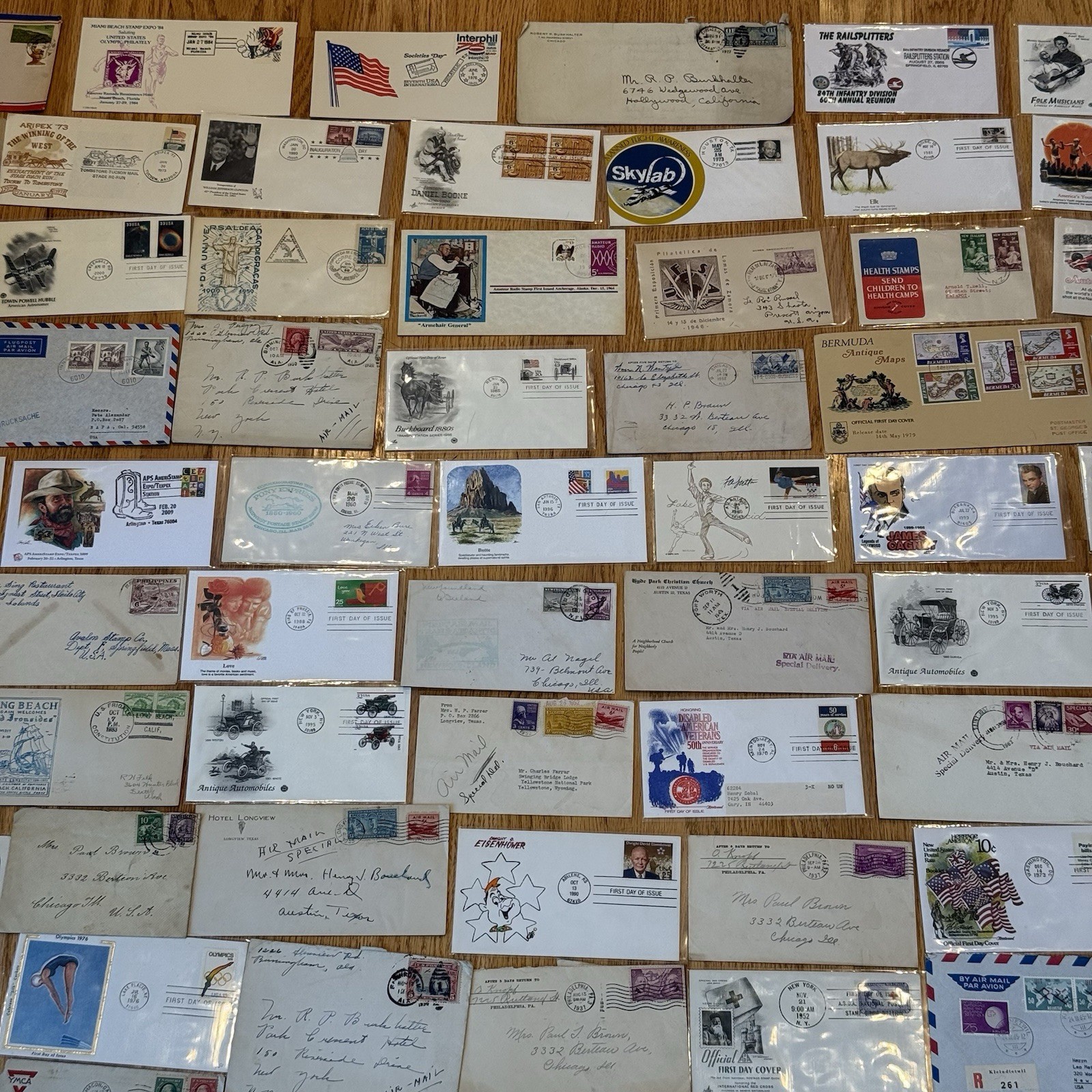 100 Early Postal Covers Random Pull 1890-1960 FDC Airmail Estate Lot