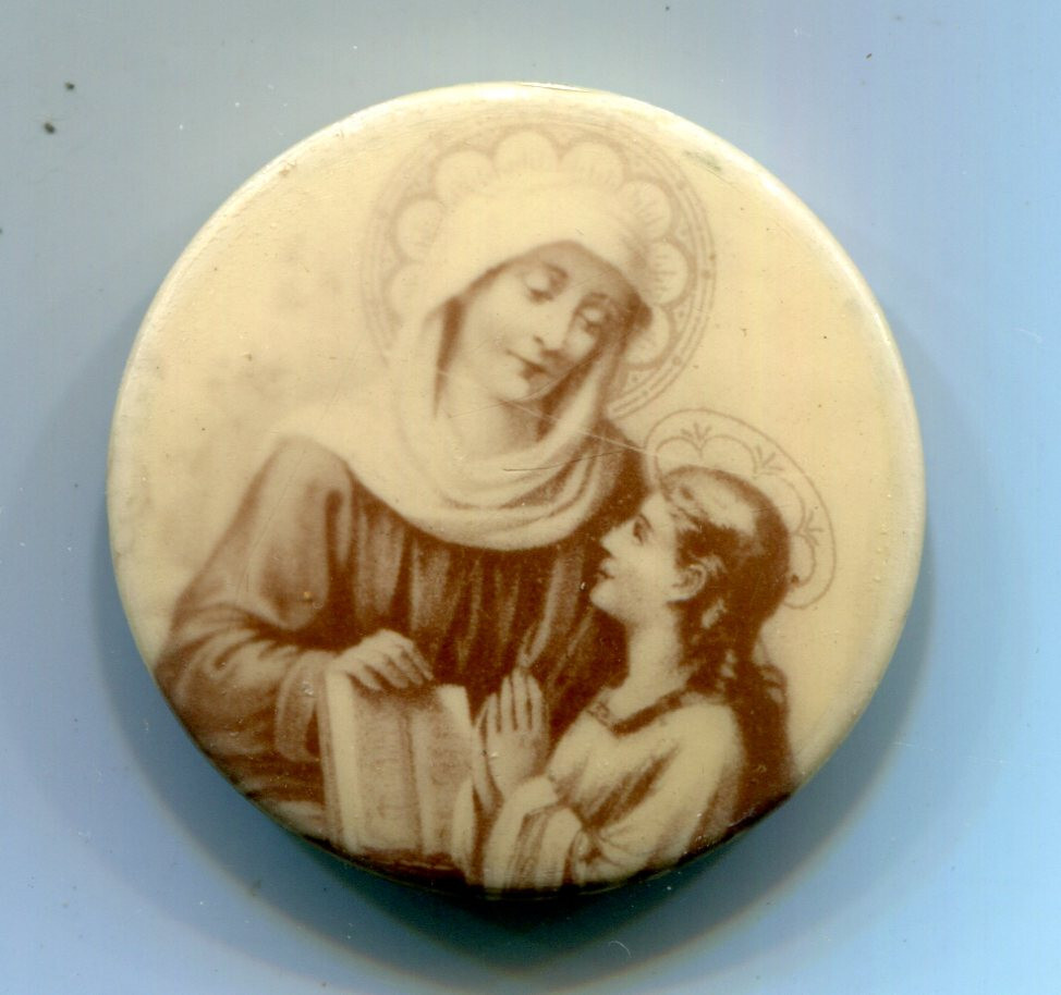 Madonna and Child Vintage Pinback Button