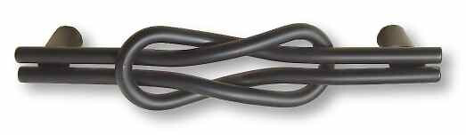 (12 Pack) 5" Wrought Iron Double Loop Pull Flat Black
