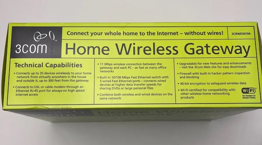 3Com Home Wireless Gateway/Router 3CRWE50194