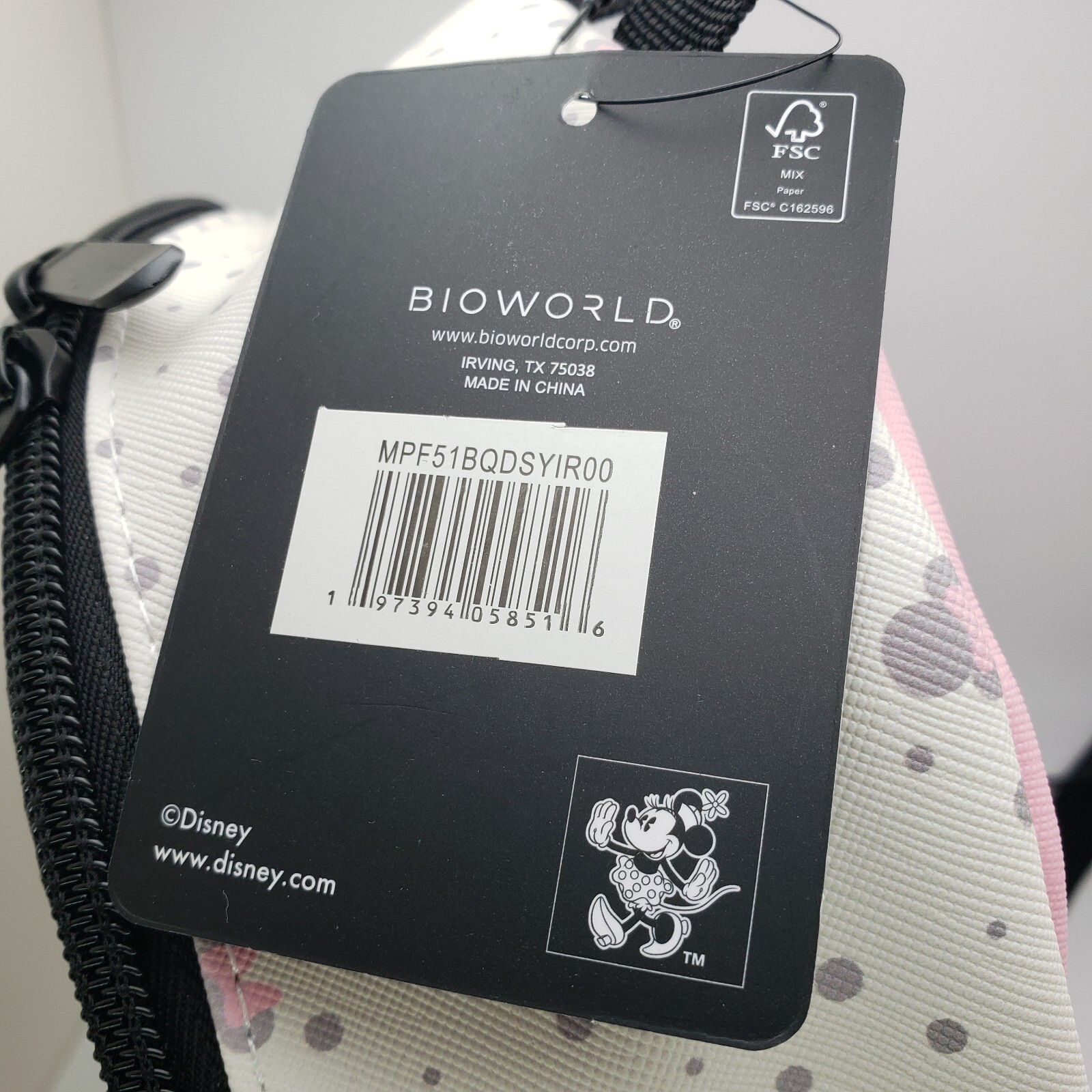 Disney - Minnie Mouse Mini Backpack Pink & White (NWT) Minnie House, Bioworld