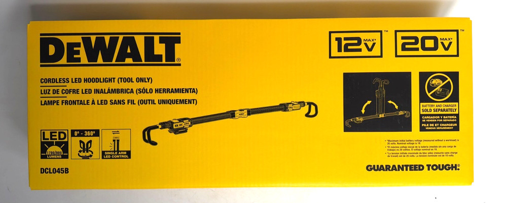[NEW] (DCL045B) DEWALT 12V/20V MAX* Cordless Hood Light