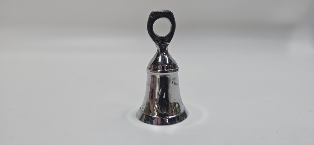 Silver Tone Etched Bell 2.75"