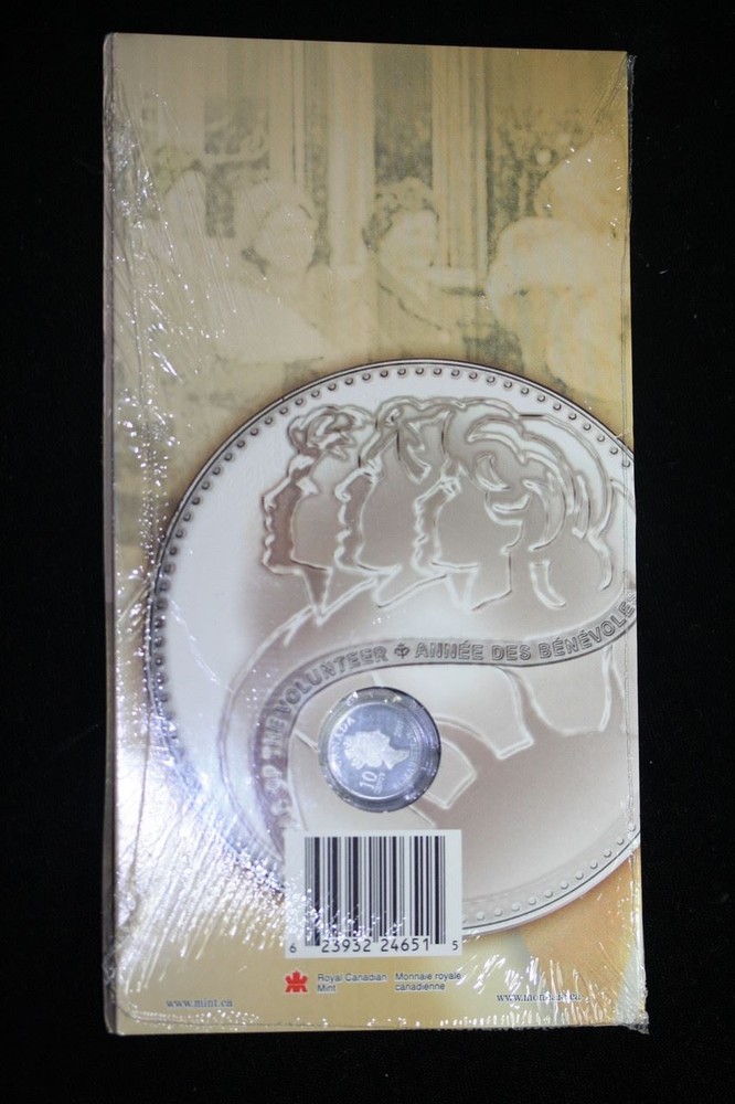 2001 10-cent Canada Volunteer SILVER Proof Coin
