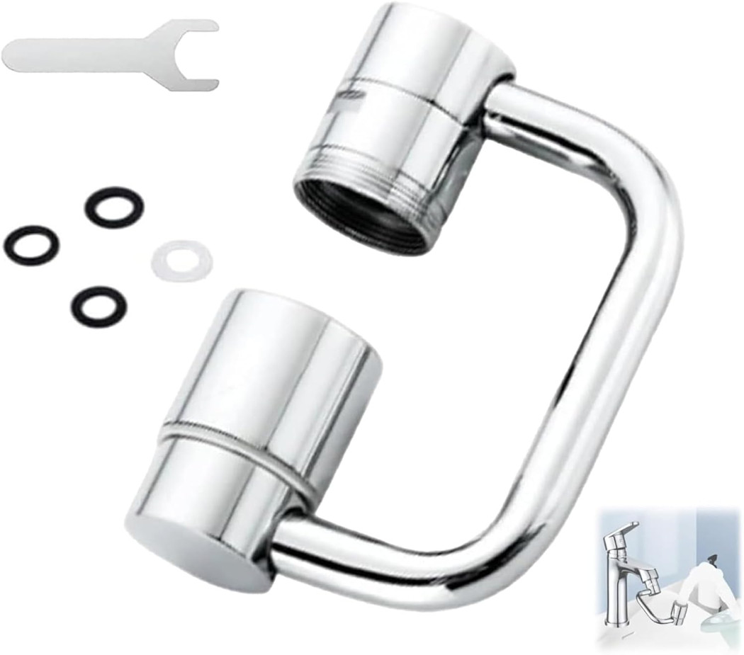 360° Rotating U Shaped Faucet Extender, Universal Faucet, Adjustable Robotic Arm