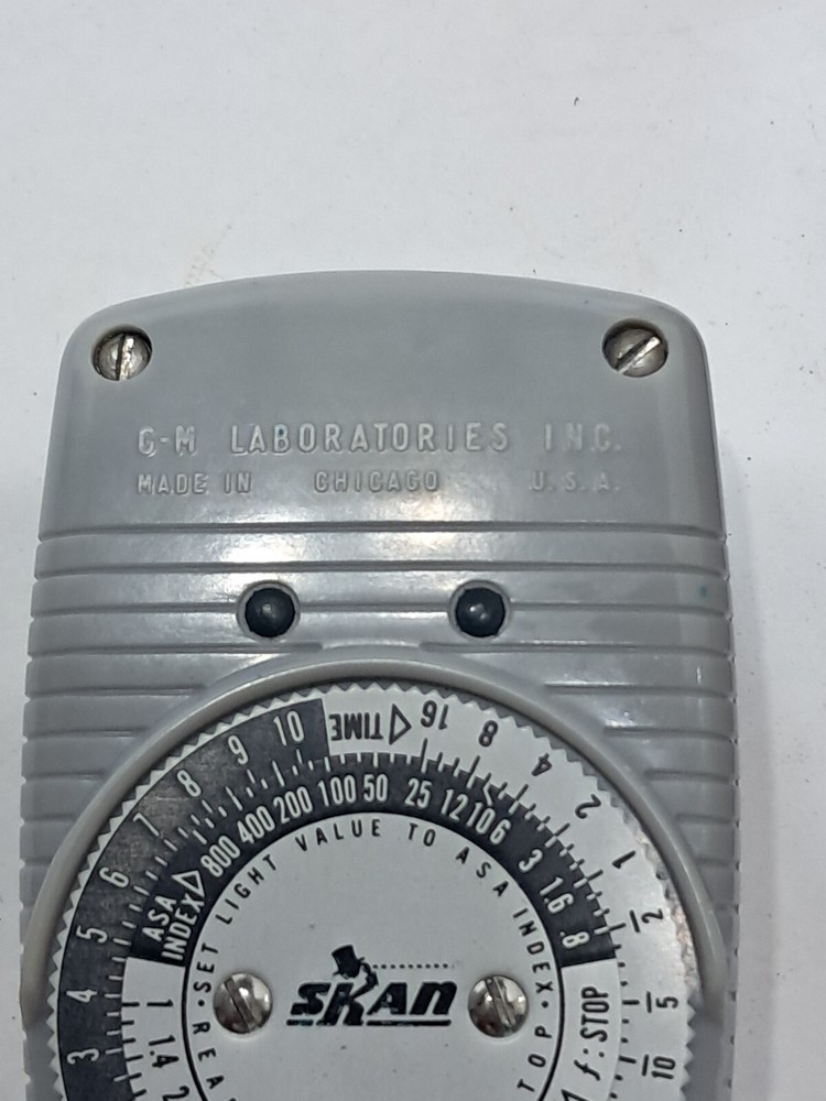 Vintage Skan Quick Light Exposure Meter With Leather Case (d)