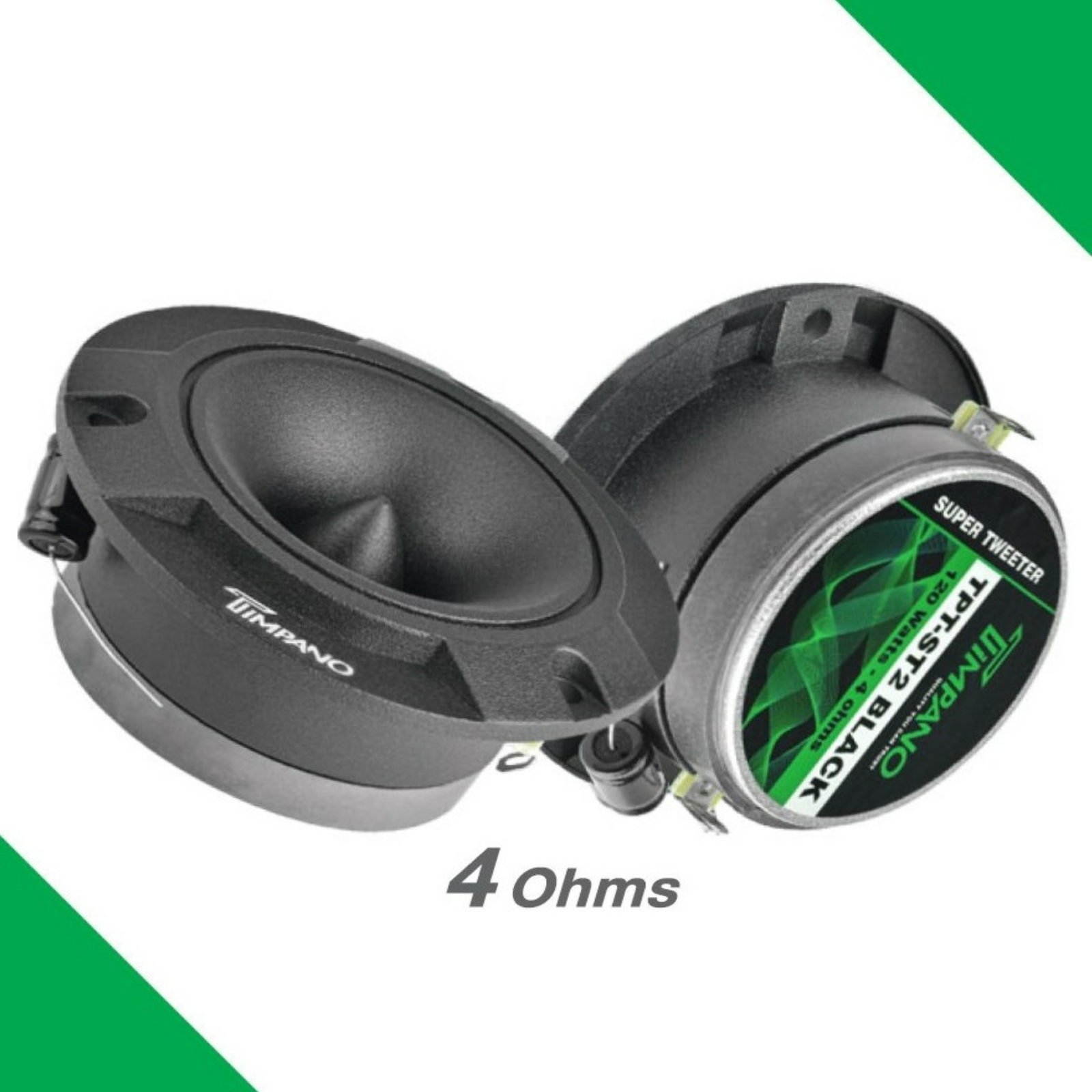 (2) 3.75" SUPER TWEETER TIMPANO 250W TPT-ST2 BLACK BULLET 4 OHMS PRO AUDIO PAIR