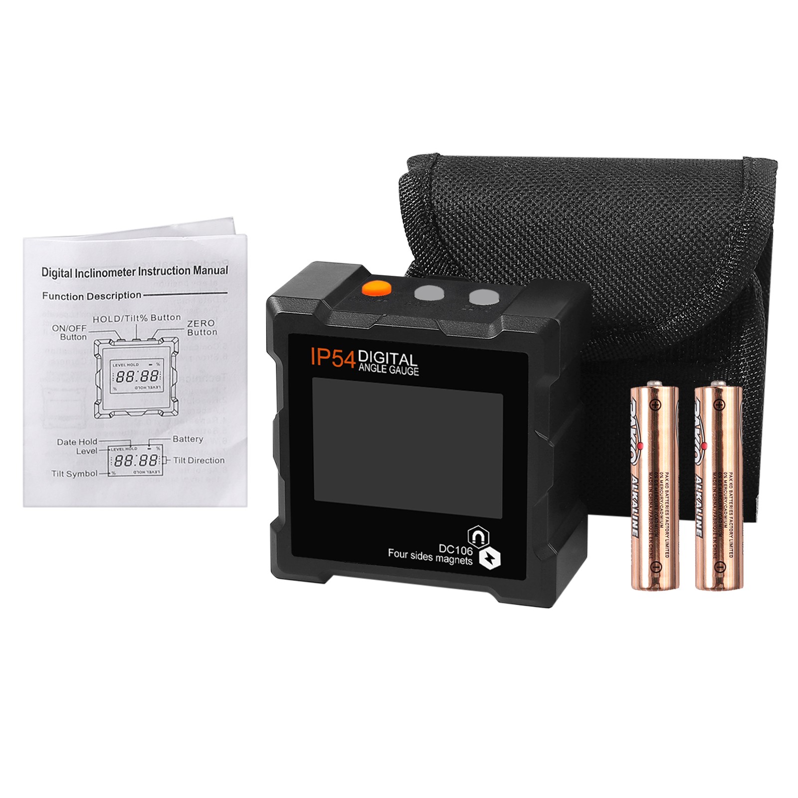 Magnetic Digital Protractor Gauge Level Box Angle Finder Inclinometer Meter LCD