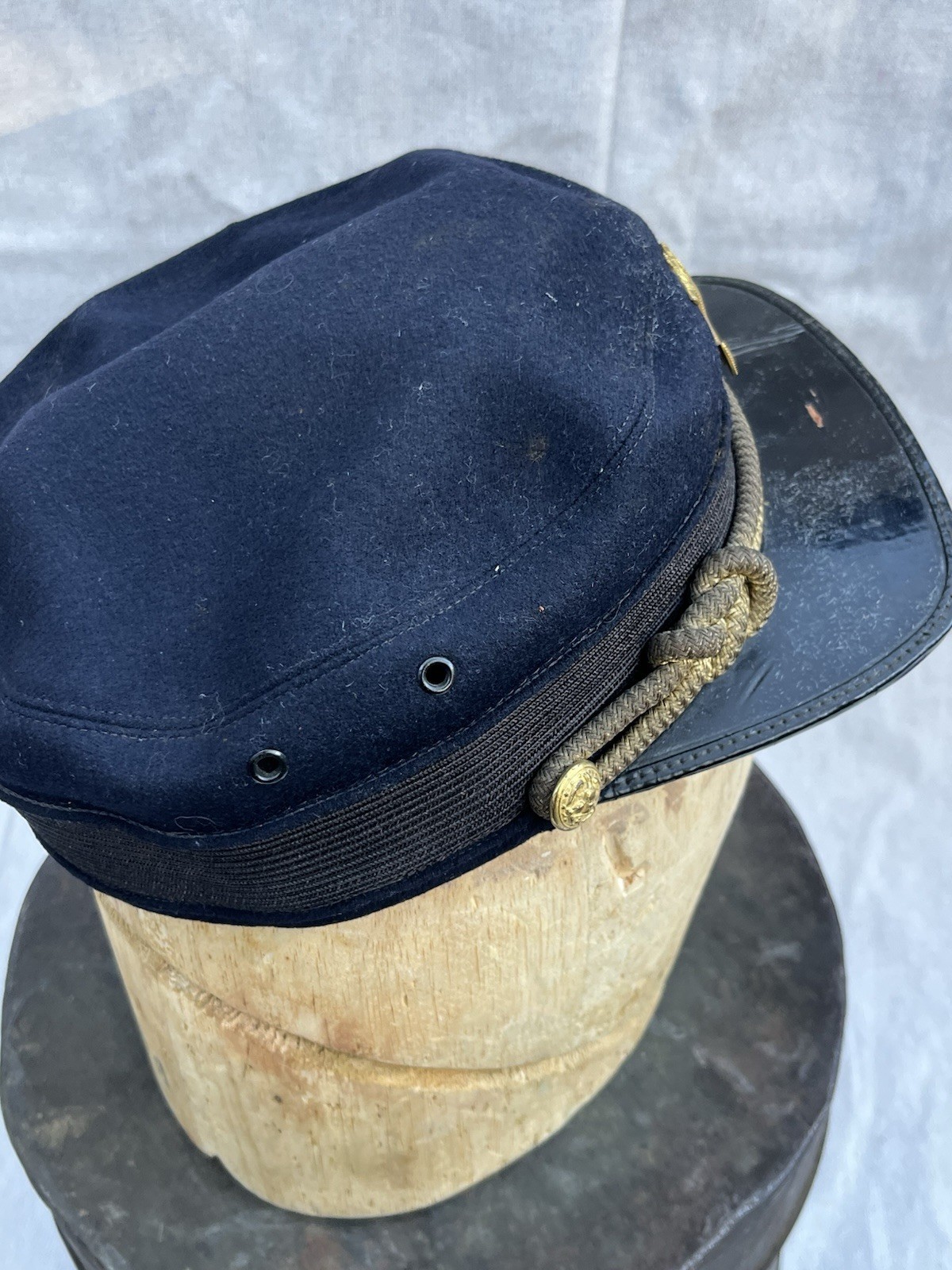 Original Rare Civil War US navy Kepi ANNAPOLIS MIDSHIPMAN'S Cap Hat Size Small