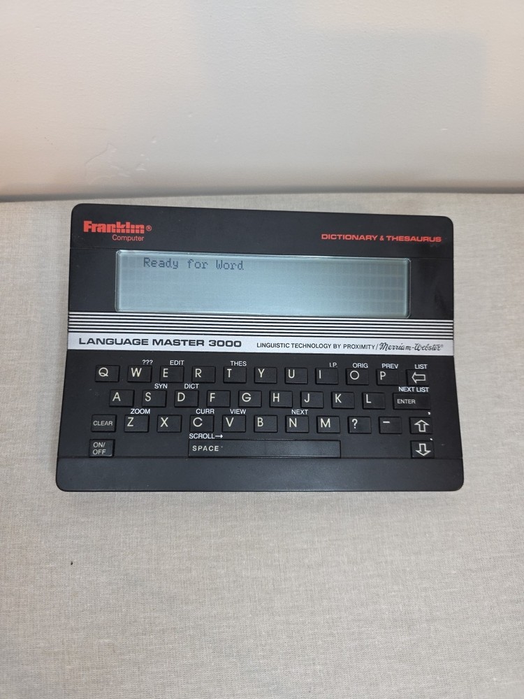 TESTED Franklin Language Master 3000 Electronic Dictionary & Thesaurus LM-3000B