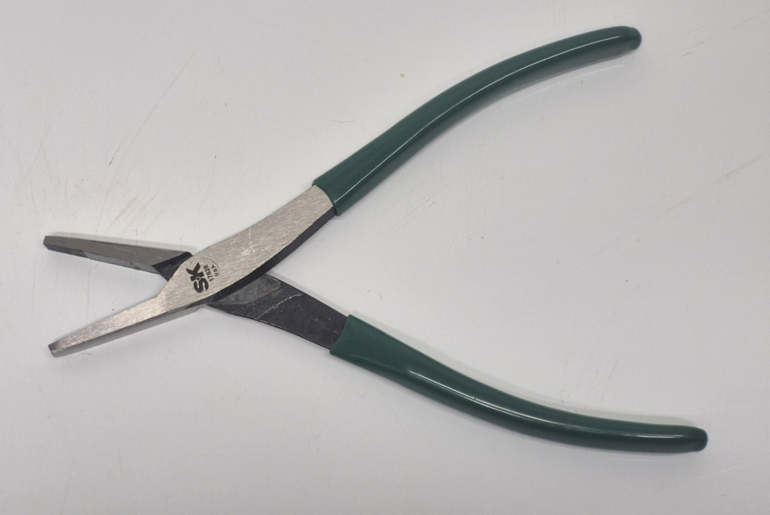 SK Tools Duckbill Pliers W/Serrated Jaw, 8" (17828) Made In USA